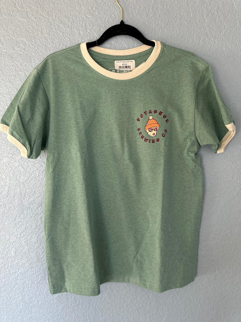 Doggie Day Camp- Sage Ringer Tee