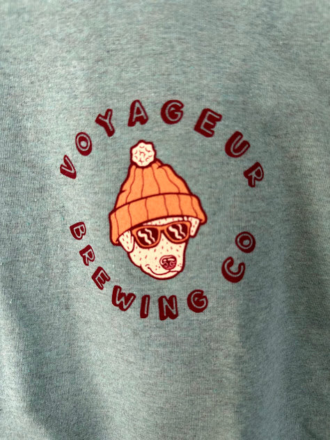 Doggie Day Camp- Sage Ringer Tee