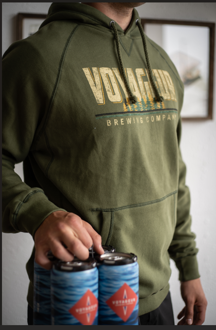 Fleece Pullover Hoody- Equal Pines - Turf