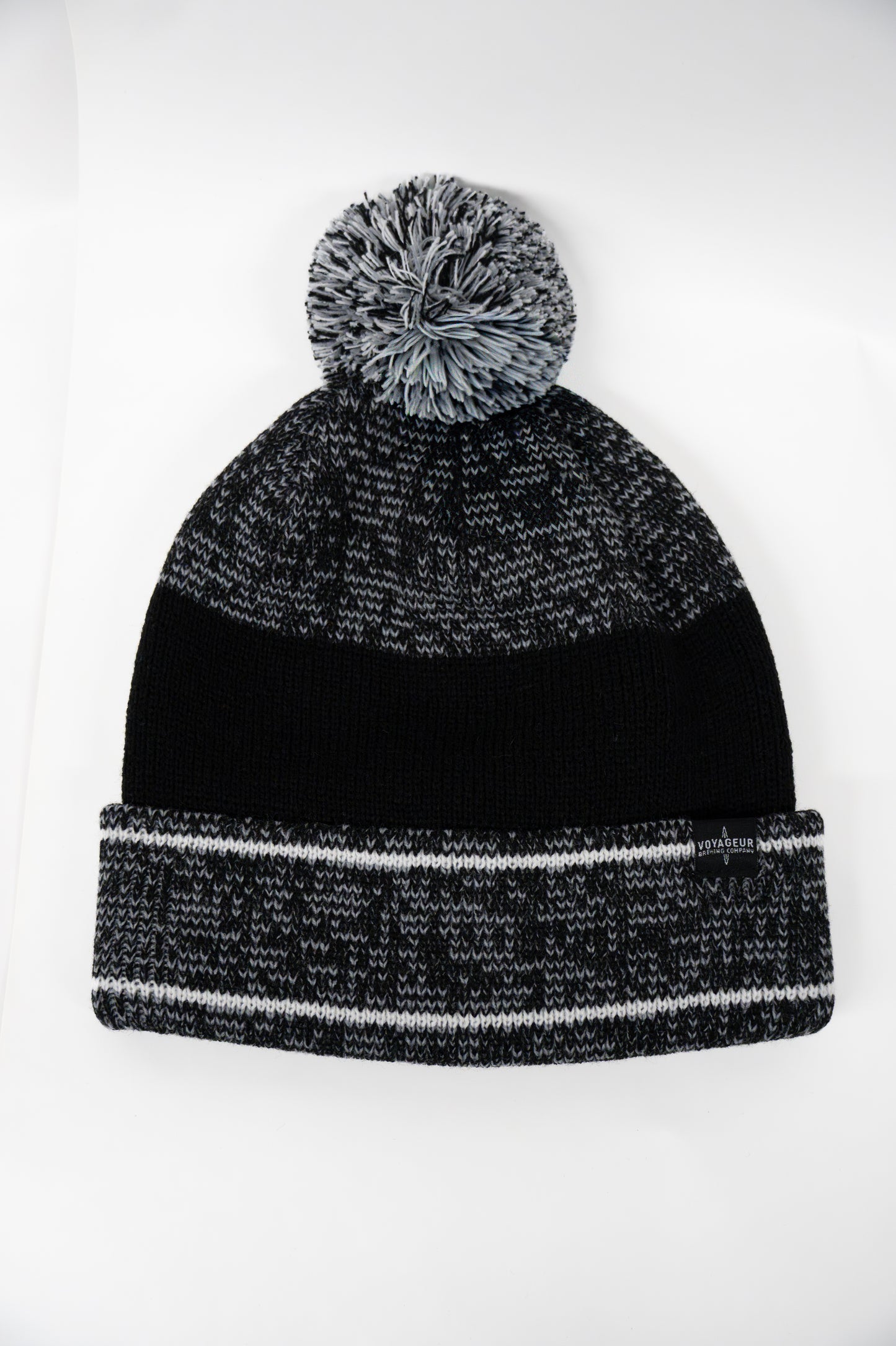 Grey/Black Knit with poof