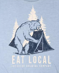 Eat Local Tee- Light Blue