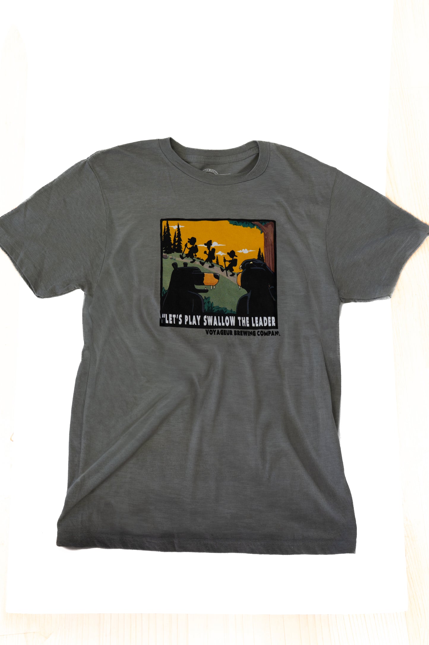Swallow the Leader Tee- Heathered Teal