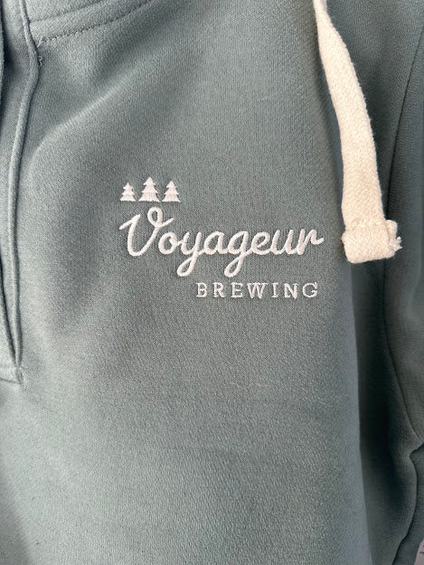 Ladies Button Hoodie - Moss
