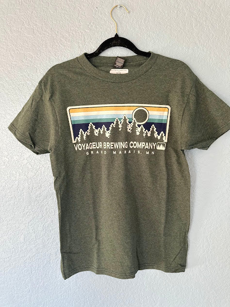 Mimic Trees Tee - Heather Forest