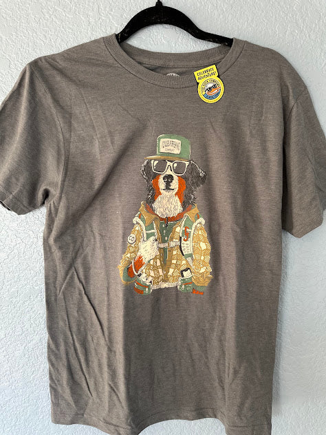 Hiking Hound Tee - Heathered Gray