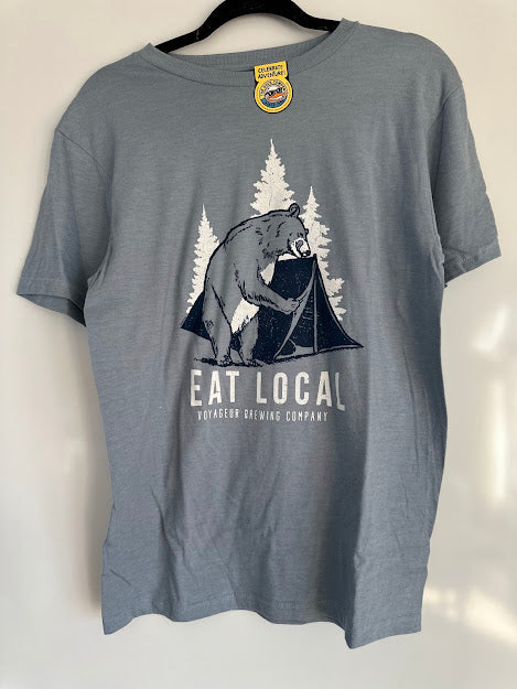 Eat Local Tee- Light Blue