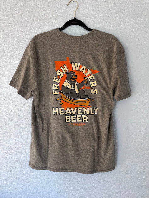 Heavenly Beer Sanded Tee - Gunmetal