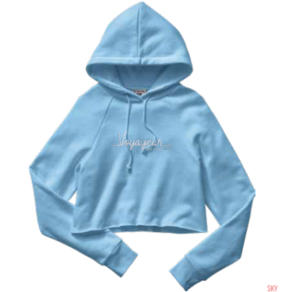 Cropped Hoodie - Sky Blue
