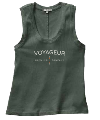 Women's Ribbed UNeck Tank - Dill