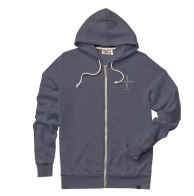 Stan Full Zip Hoodie - Slate