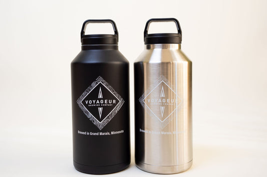 Stainless Growler w/ White Screen Print