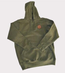 Viktor 1/4 Zip Hoody - Olive Green