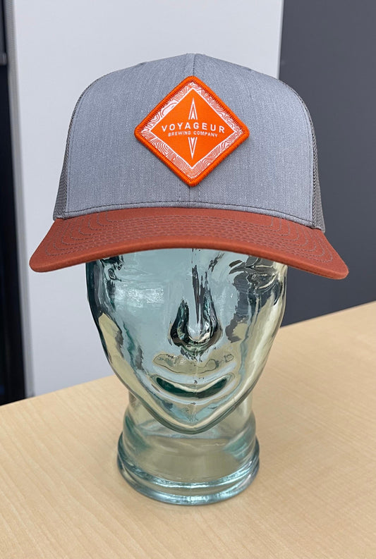 Meshback Twill Front Grey / Orange