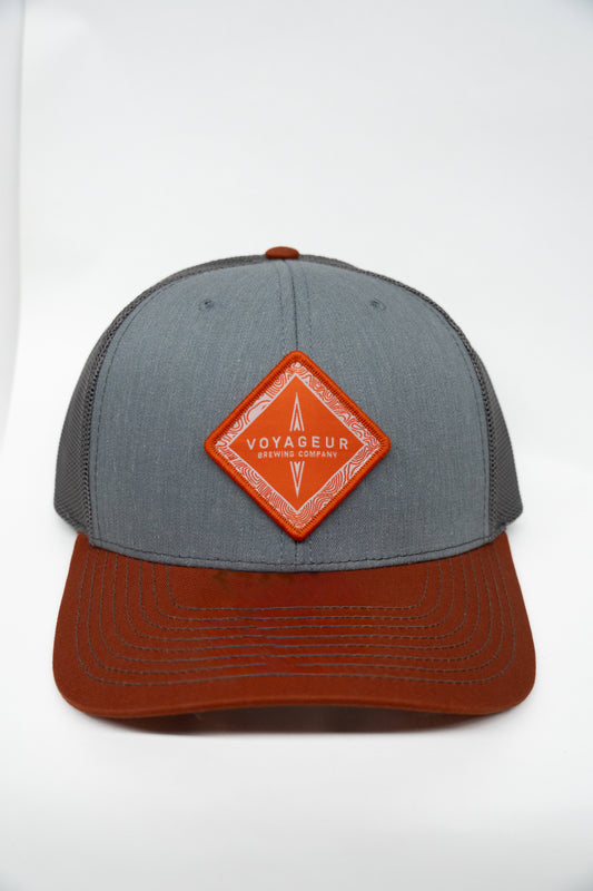 Meshback Twill Front Grey / Orange
