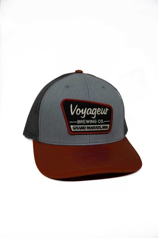 Heather Grey/ Charcoal/Dark Orange Cap